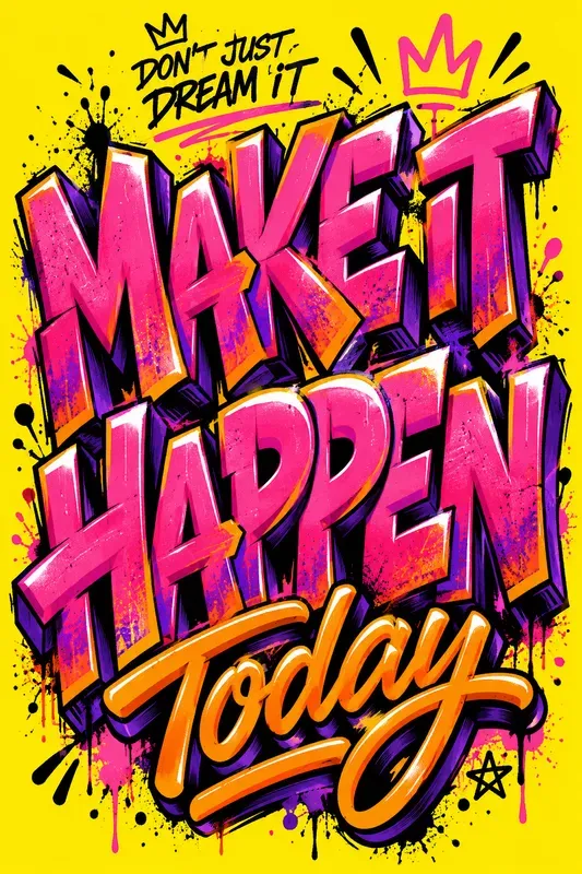 Bold Graffiti Motivation Posters