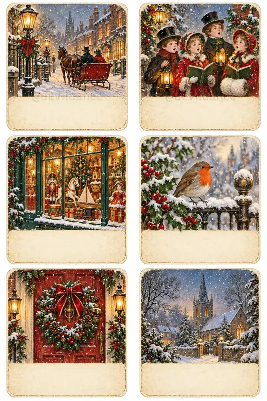 Christmas Junk Journal Cards