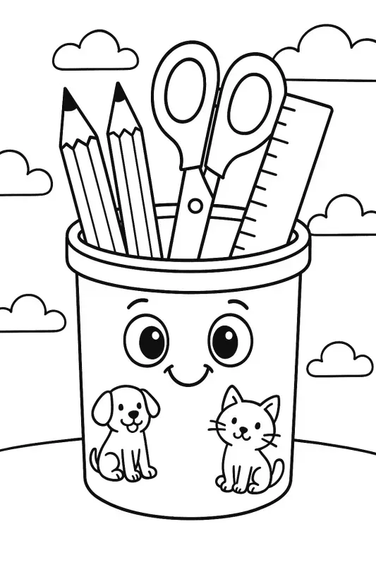 Cute Objects Coloring Pages Collections