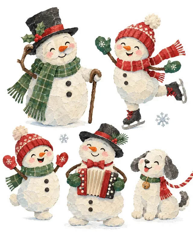 Christmas Clipart Whimsical Handmade
