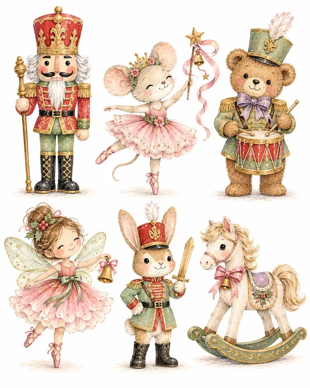 Christmas Clipart Whimsical Handmade