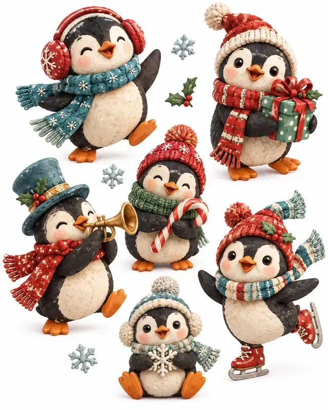 Christmas Clipart Whimsical Handmade