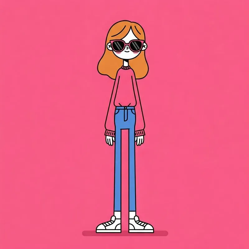 Vibrant Teen Line Art Characters