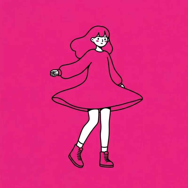 Vibrant Teen Line Art Characters