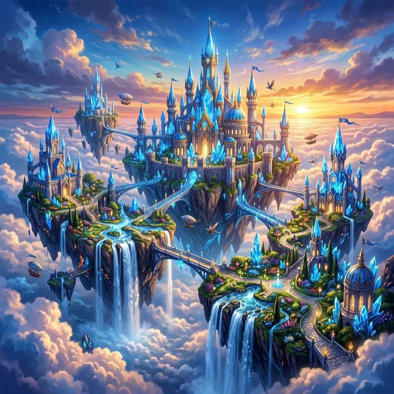 Fantasy Floating Island Kingdom Creators