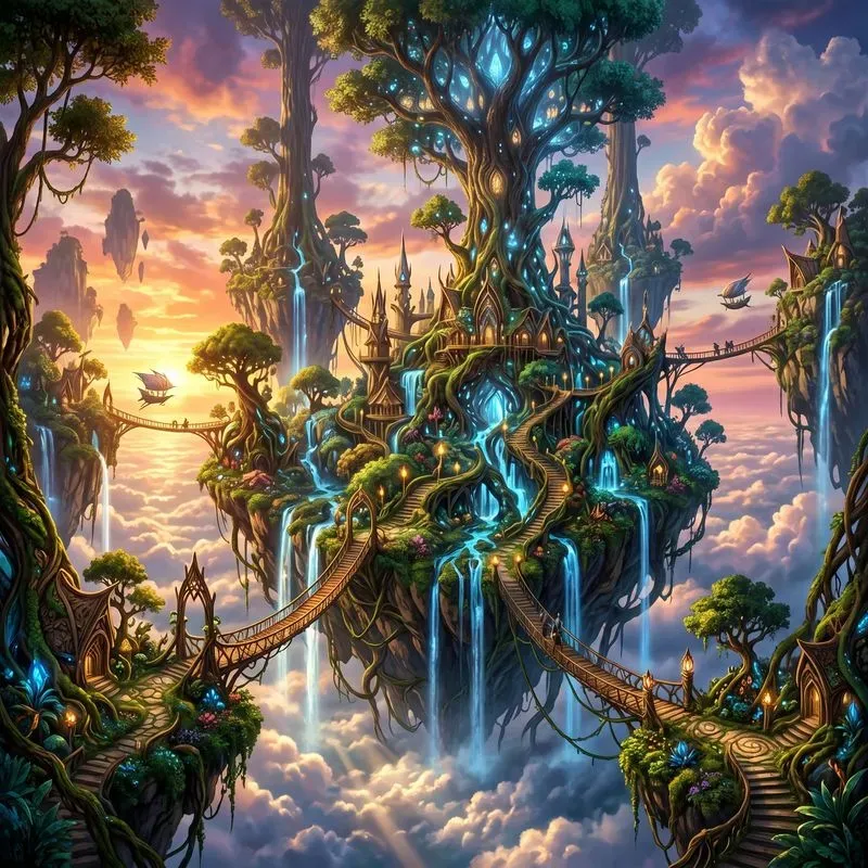 Fantasy Floating Island Kingdom Creators