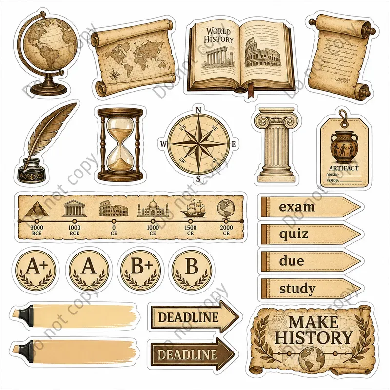 Study Planner Sticker Sheets