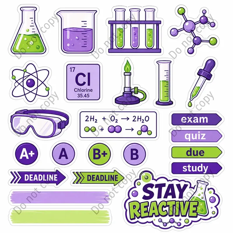 Study Planner Sticker Sheets