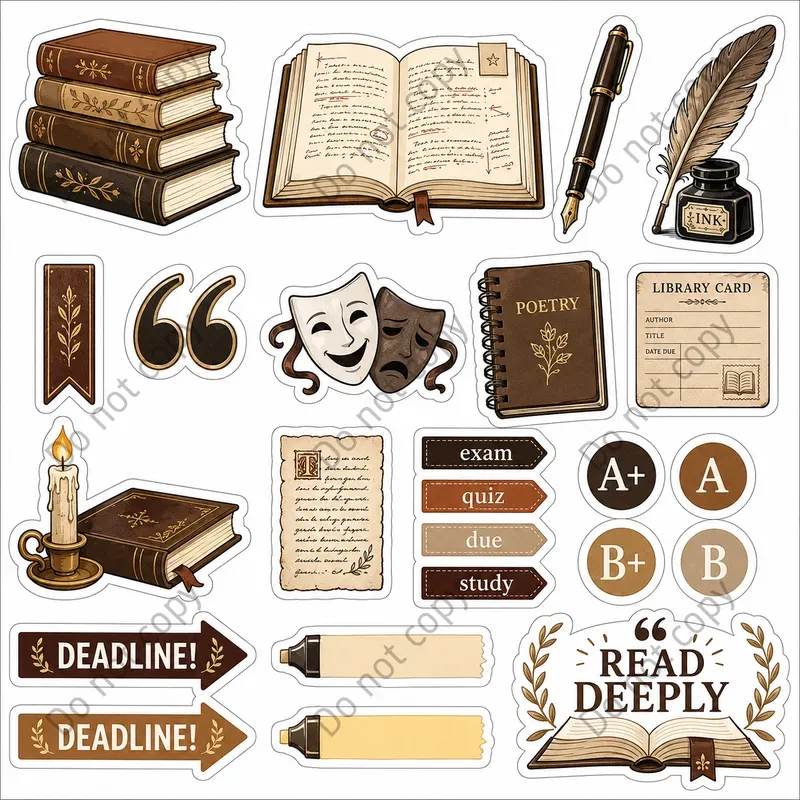 Study Planner Sticker Sheets