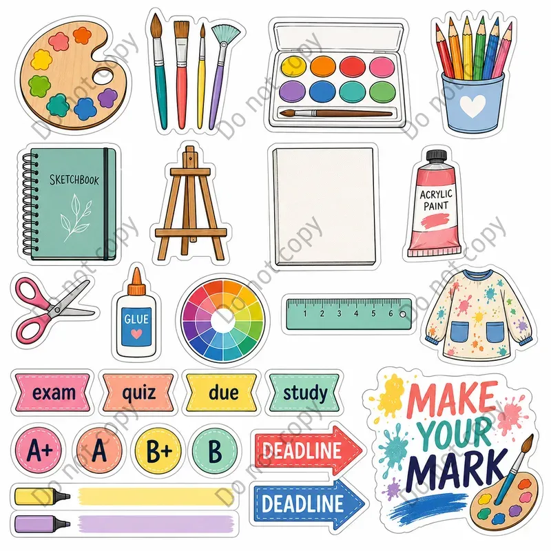 Study Planner Sticker Sheets