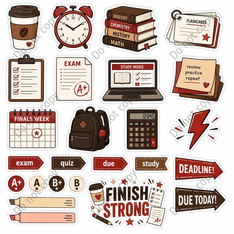 Study Planner Sticker Sheets