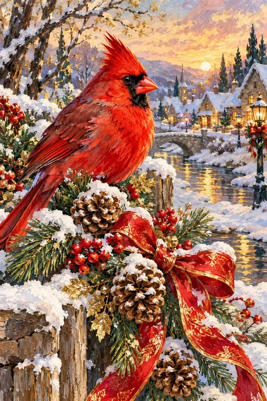 Luxury Christmas Gouache Card Art Pods