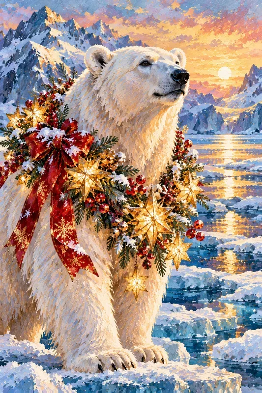 Luxury Christmas Gouache Card Art Pods