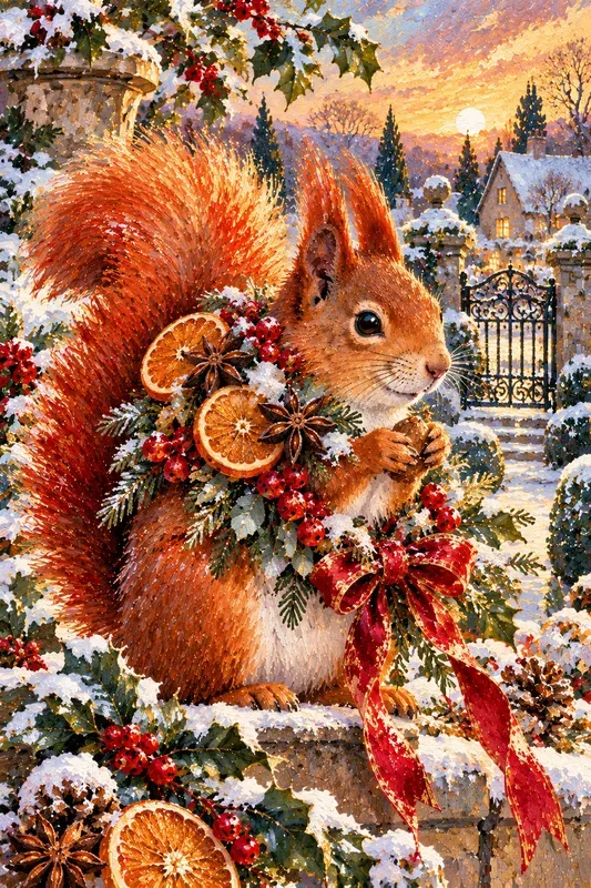 Luxury Christmas Gouache Card Art Pods