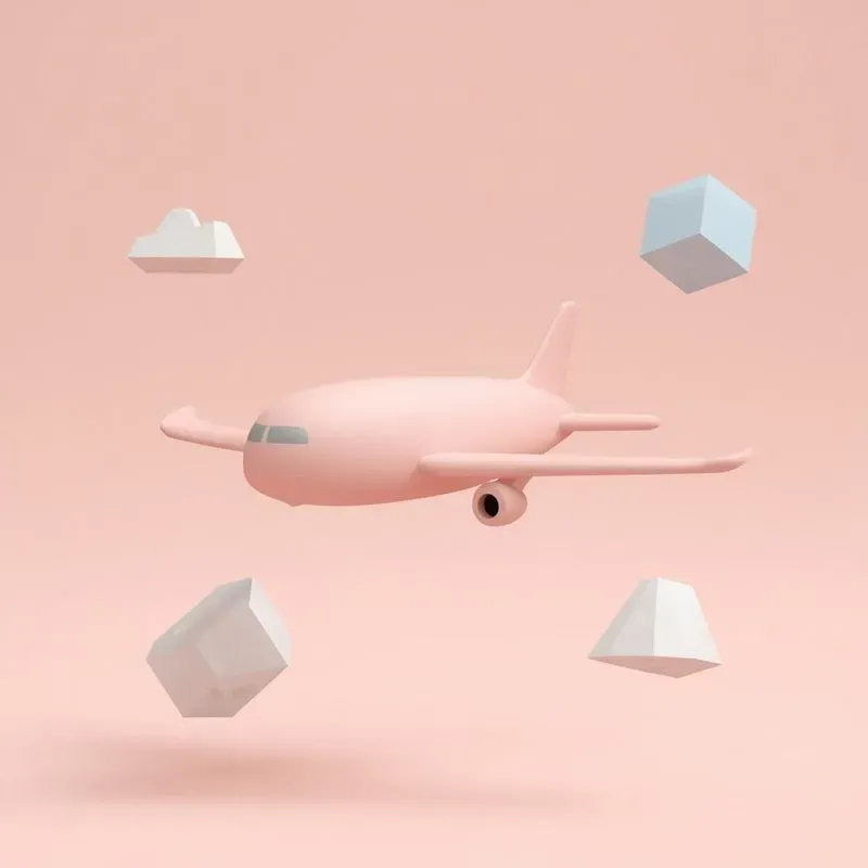 3D Minimalist Clay Travel App Icons