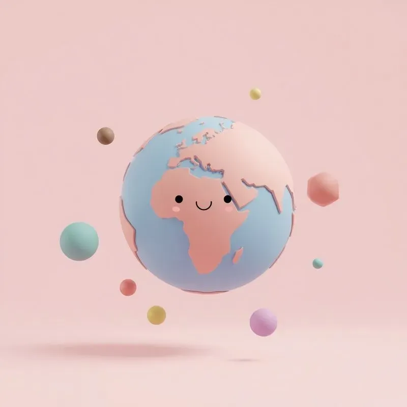 3D Minimalist Clay Travel App Icons