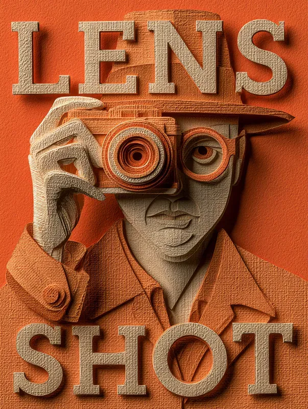 Orange Paper Cutout Art