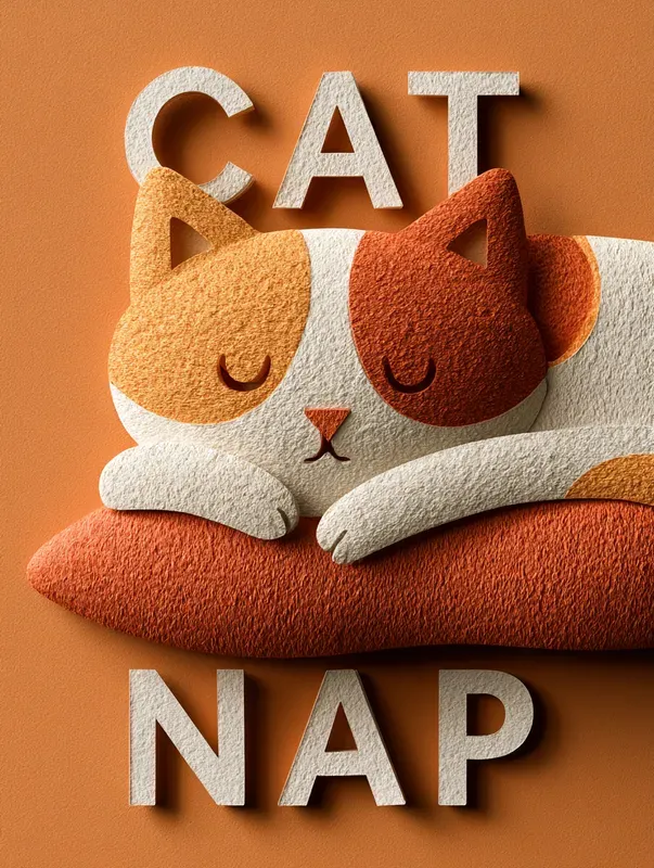 Orange Paper Cutout Art