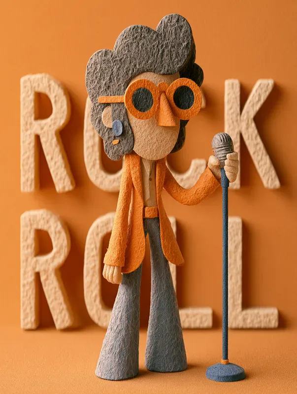 Orange Paper Cutout Art