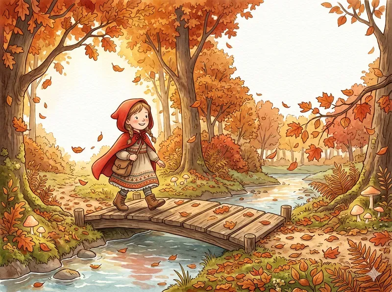 Cozy Watercolor Kids Storybook Art