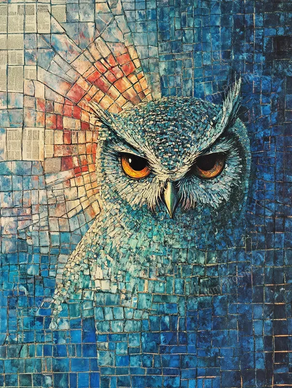 Artistic Collages Of Newspaper And Glass