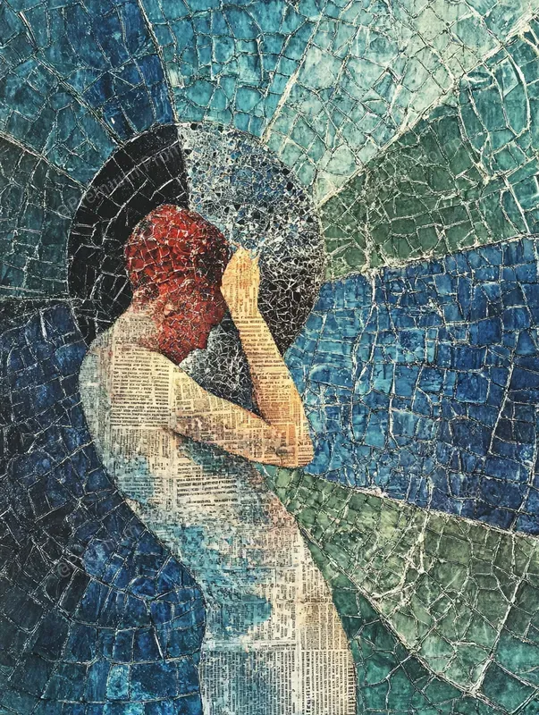 Artistic Collages Of Newspaper And Glass