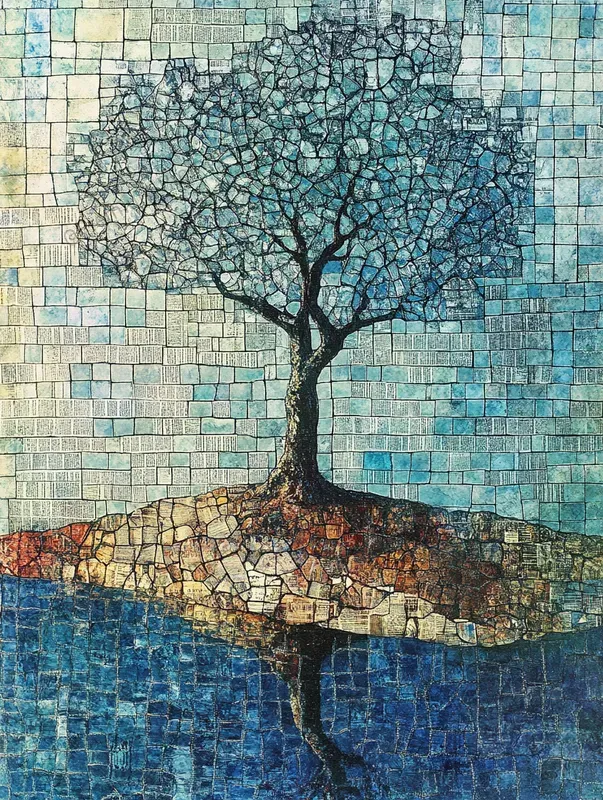 Artistic Collages Of Newspaper And Glass