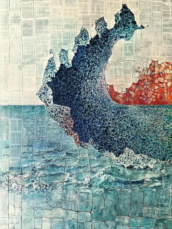 Artistic Collages Of Newspaper And Glass