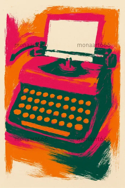 Vibrant Risobrush Color Block Art
