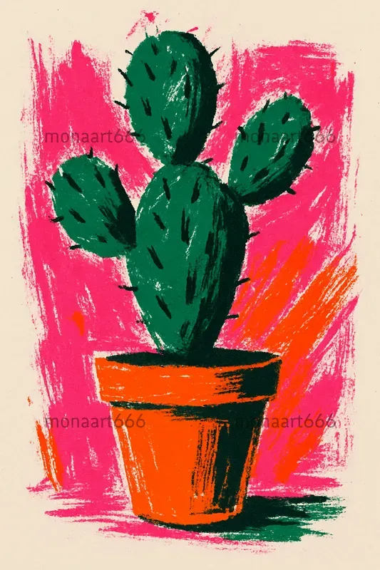 Vibrant Risobrush Color Block Art