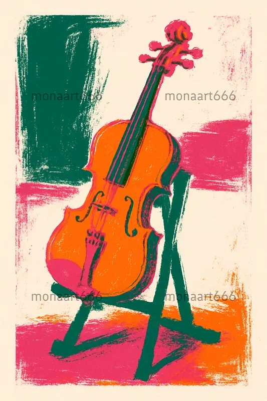 Vibrant Risobrush Color Block Art
