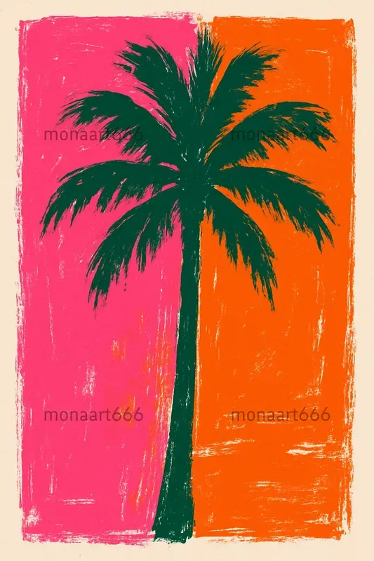 Vibrant Risobrush Color Block Art