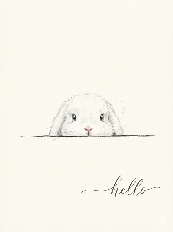 Minimalist Peekaboo Animal Illustrations
