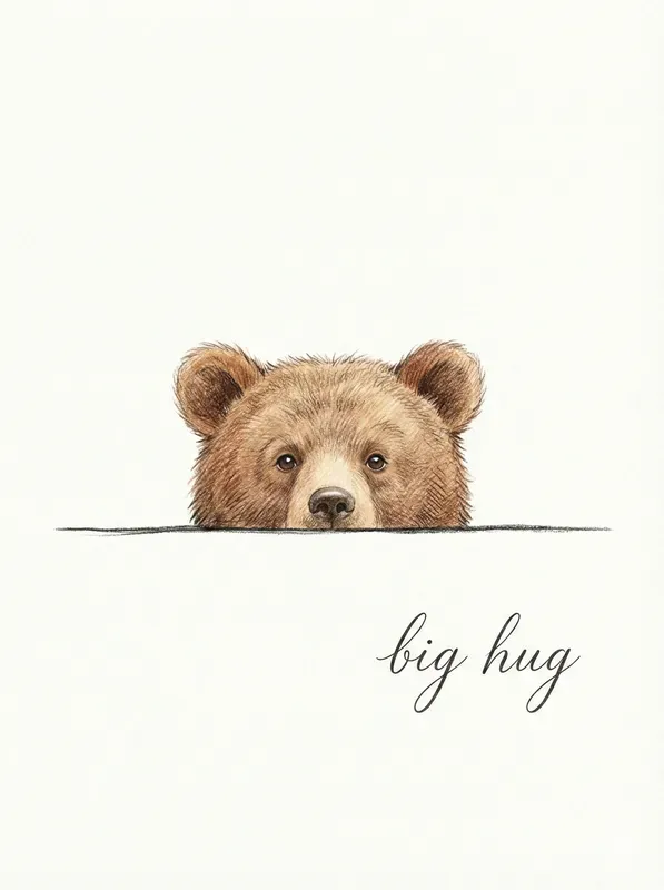 Minimalist Peekaboo Animal Illustrations