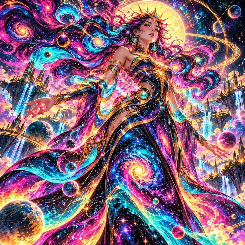 Psychedelic Neon Hero Art