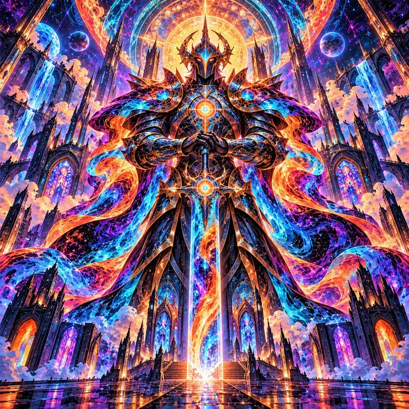 Psychedelic Neon Hero Art