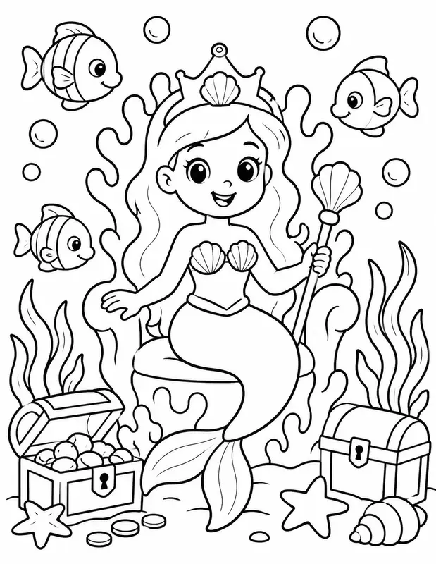 Kids Coloring Book Page Generator