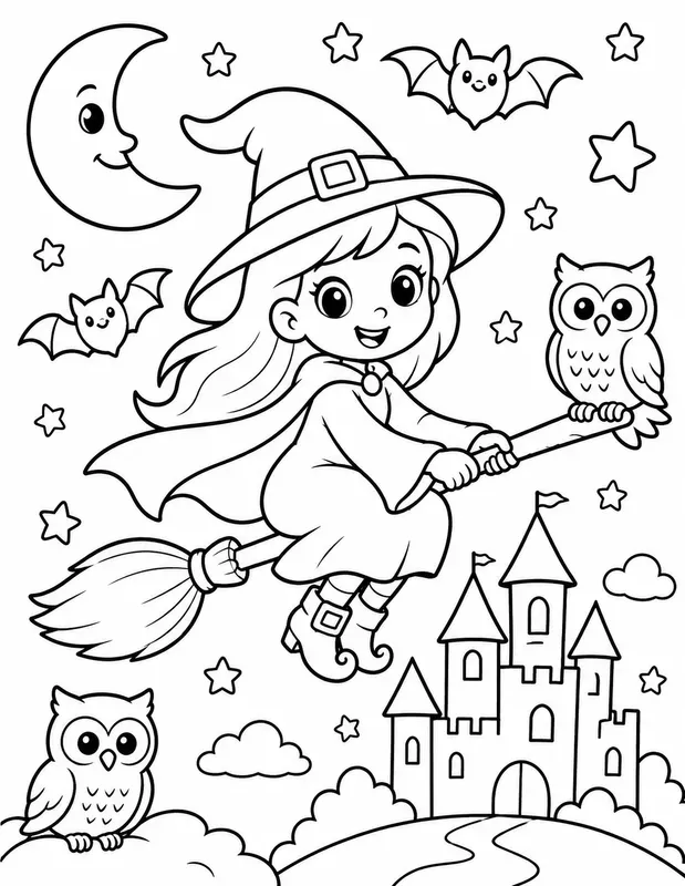 Kids Coloring Book Page Generator