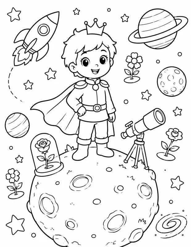 Kids Coloring Book Page Generator