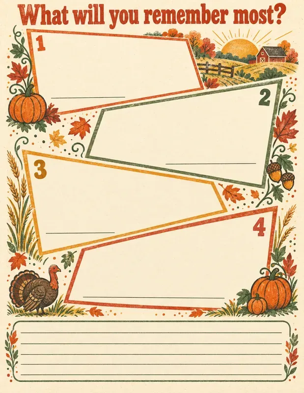 Family Thanksgiving Memory Pages