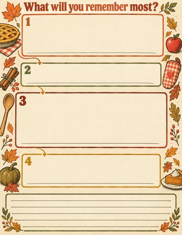 Family Thanksgiving Memory Pages