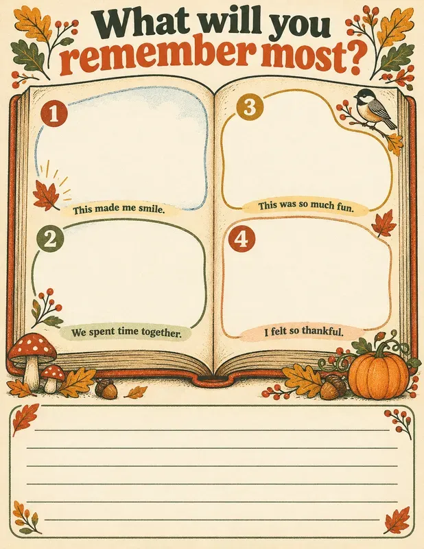 Family Thanksgiving Memory Pages