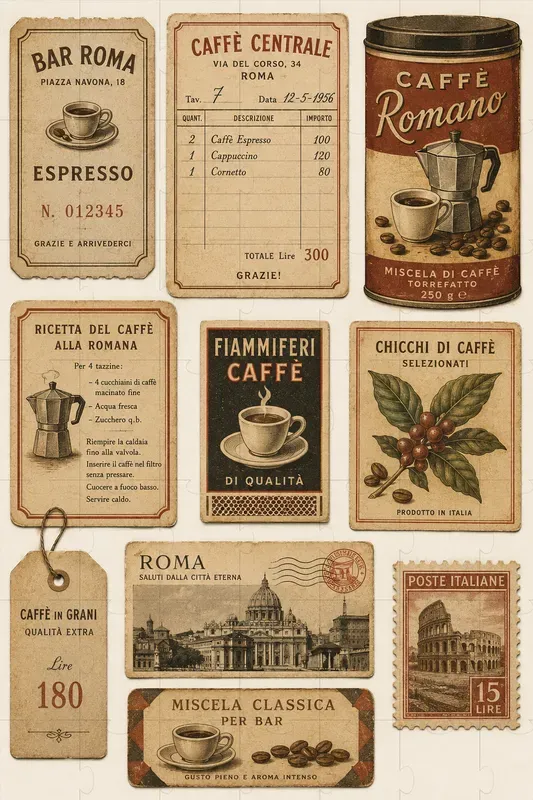 Vintage Coffee Junk Journal Ephemera