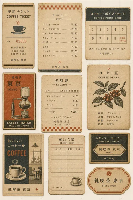 Vintage Coffee Junk Journal Ephemera