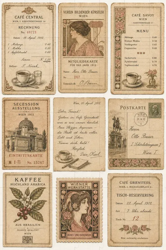 Vintage Coffee Junk Journal Ephemera