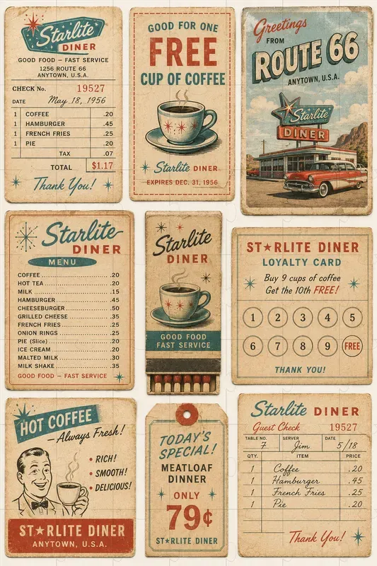 Vintage Coffee Junk Journal Ephemera
