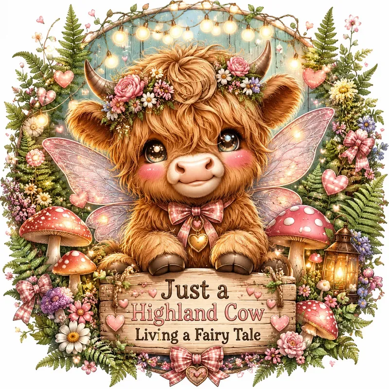 Cute Kawaii Highland Cow Girl Bundle Sets