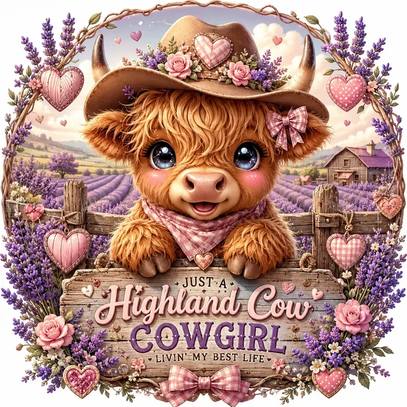Cute Kawaii Highland Cow Girl Bundle Sets