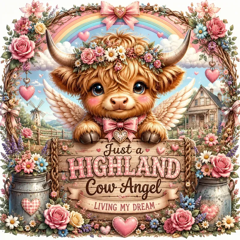 Cute Kawaii Highland Cow Girl Bundle Sets