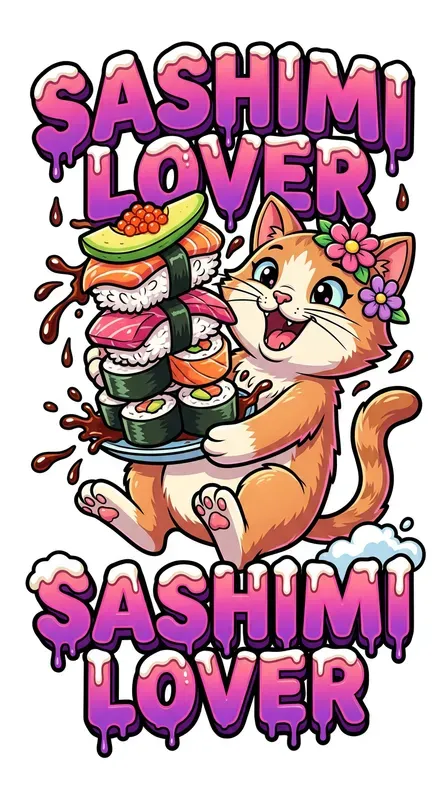 Cartoon Cat Food Sticker Templates